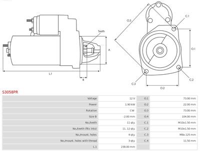 AS-PL S3058PR EAN: 5902129092933.