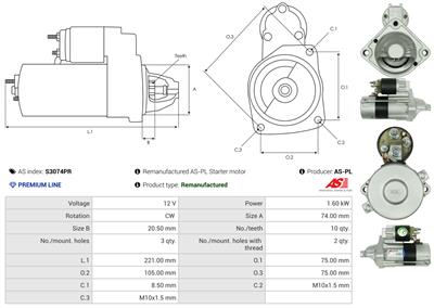 AS-PL S3074PR EAN: 5902129090311.