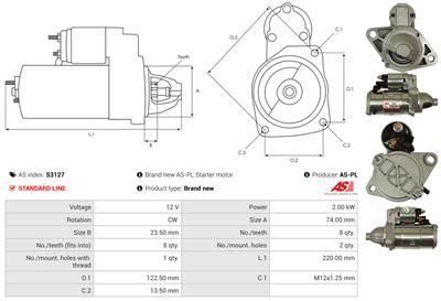 AS-PL S3127 EAN: 5902129003281.