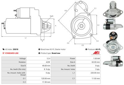 AS-PL S5018 EAN: 5901259422979.