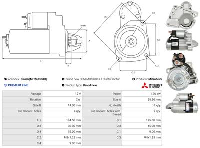 AS-PL S5496(MITSUBISHI) EAN: 5902129162063.