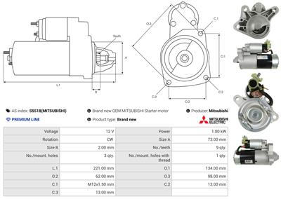 AS-PL S5518(MITSUBISHI) EAN: 5902129162346.