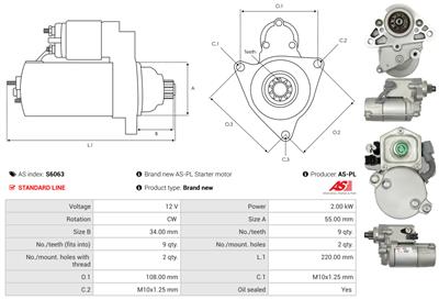 AS-PL S6063 EAN: 5901259447378.
