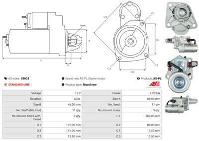 AS-PL S9003 EAN: 5901259423754.