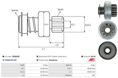 AS-PL SD3033P EAN: 5902129101000.