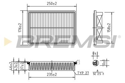 BREMSI FA1022 Číslo výrobce: AA1022. EAN: 8050141076305.