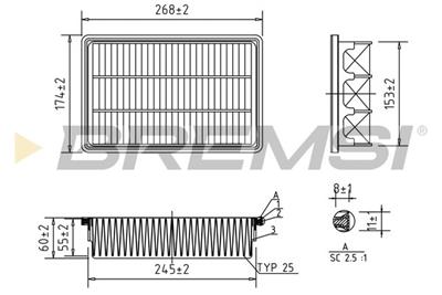 BREMSI FA2341 Číslo výrobce: AA2341. EAN: 8050141141751.