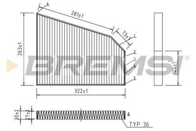 BREMSI FC2530A Číslo výrobce: AB2530A. EAN: 8050141339301.
