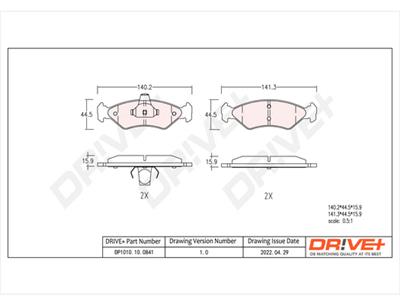 Dr!ve+ DP1010.10.0841 Číslo výrobce: DBP0841. EAN: 5907714161032.