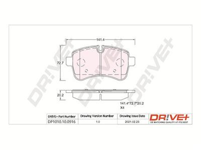 Dr!ve+ DP1010.10.0916 Číslo výrobce: DBP0916. EAN: 5907714161711.