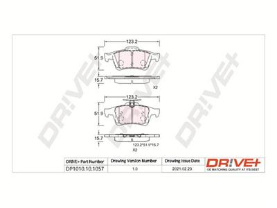 Dr!ve+ DP1010.10.1057 Číslo výrobce: DBP1057. EAN: 5907714162381.
