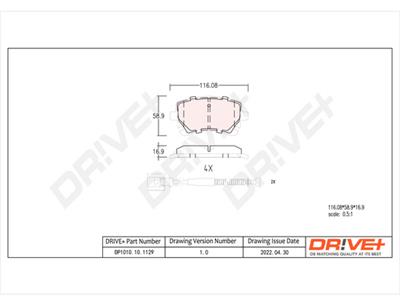 Dr!ve+ DP1010.10.1129 Číslo výrobce: DBP1129. EAN: 5907714150609.