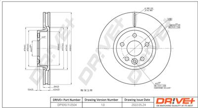 Dr!ve+ DP1010.11.0504 Číslo výrobce: DBD0504. EAN: 609843815569.