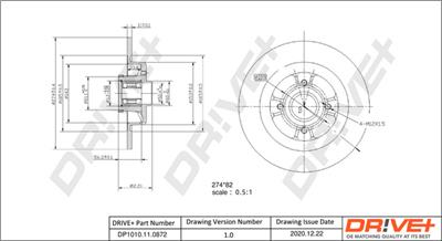 Dr!ve+ DP1010.11.0872 Číslo výrobce: DBD0872. EAN: 609843819246.
