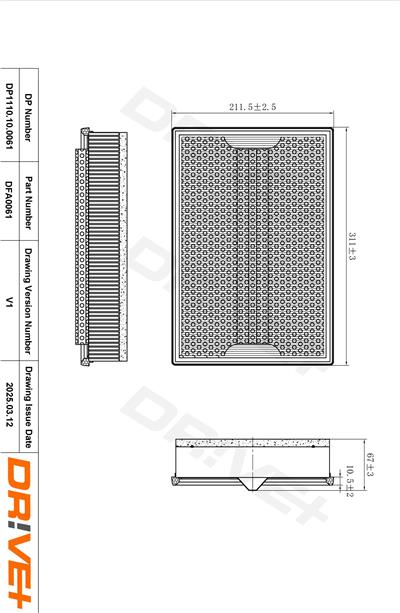 Dr!ve+ DP1110.10.0061 Číslo výrobce: DFA0061. EAN: 5907714165429.