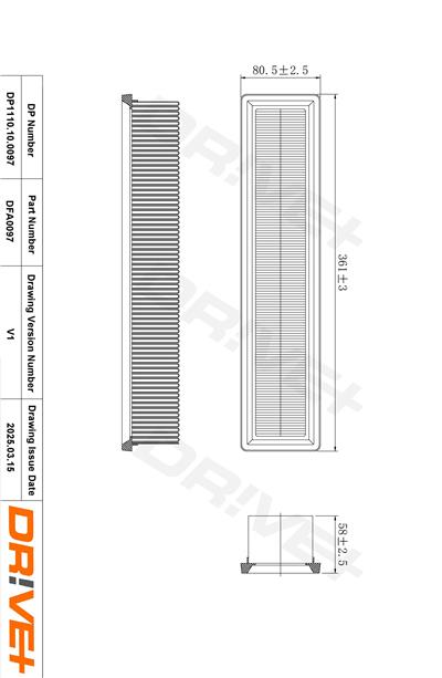 Dr!ve+ DP1110.10.0097 Číslo výrobce: DFA0097. EAN: 5907714165146.