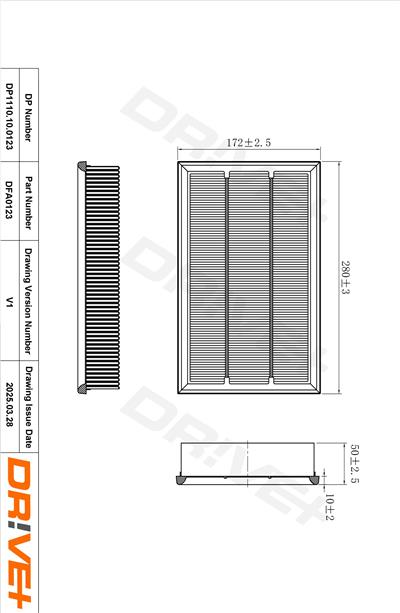 Dr!ve+ DP1110.10.0123 Číslo výrobce: DFA0123. EAN: 5907714165177.