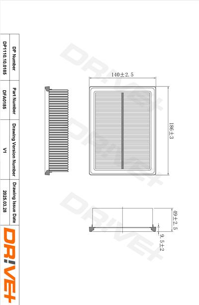 Dr!ve+ DP1110.10.0185 Číslo výrobce: DFA0185. EAN: 5907714165474.