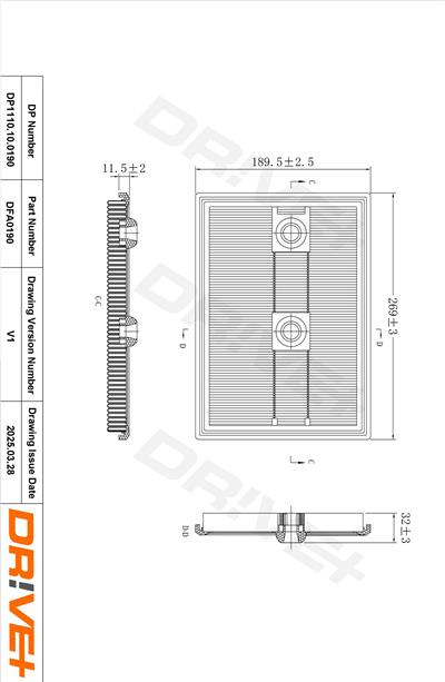 Dr!ve+ DP1110.10.0190 Číslo výrobce: DFA0190. EAN: 5907714151644.