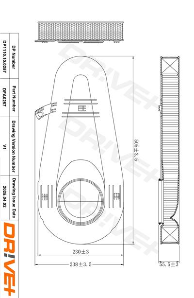 Dr!ve+ DP1110.10.0257 Číslo výrobce: DFA0257. EAN: 5907714169885.