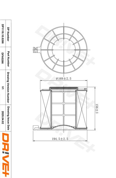 Dr!ve+ DP1110.10.0266 Číslo výrobce: DFA0266. EAN: 5907714169977.