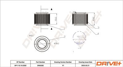 Dr!ve+ DP1110.10.0282 Číslo výrobce: DFA0282. EAN: 5907714170133.