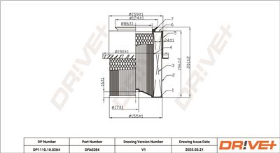 Dr!ve+ DP1110.10.0284 Číslo výrobce: DFA0284. EAN: 5907714170157.