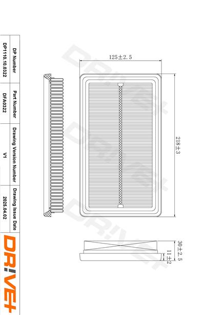Dr!ve+ DP1110.10.0322 Číslo výrobce: DFA0322. EAN: 5907714170539.