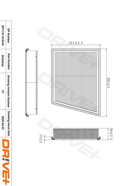 Dr!ve+ DP1110.10.0334 Číslo výrobce: DFA0334. EAN: 5907714170652.
