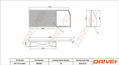 Dr!ve+ DP1110.10.0401 Číslo výrobce: DFA0401. EAN: 5907714171321.