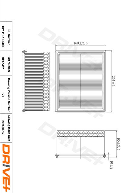 Dr!ve+ DP1110.10.0407 Číslo výrobce: DFA0407. EAN: 5907714171383.