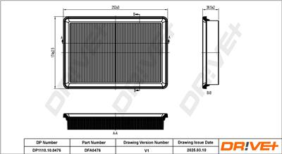 Dr!ve+ DP1110.10.0476 Číslo výrobce: DFA0476. EAN: 5907714172076.