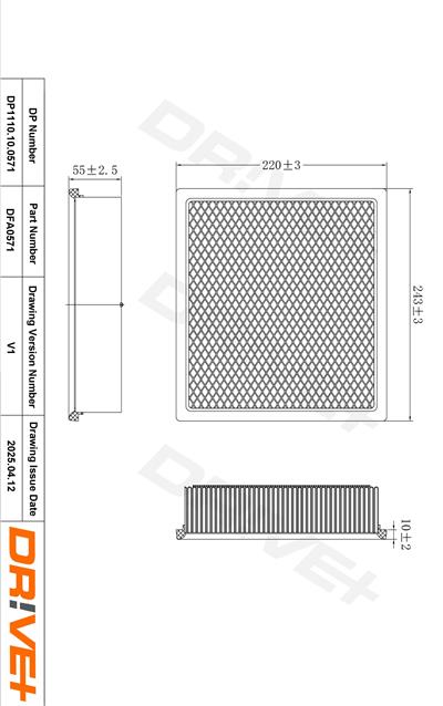 Dr!ve+ DP1110.10.0571 Číslo výrobce: DFA0571. EAN: 5907714173028.