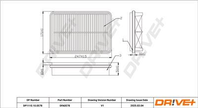 Dr!ve+ DP1110.10.0578 Číslo výrobce: DFA0578. EAN: 5907714173097.