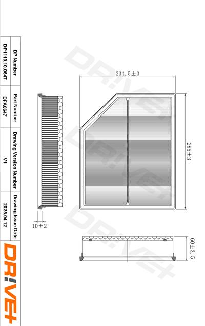Dr!ve+ DP1110.10.0647 Číslo výrobce: DFA0647. EAN: 5907714173783.