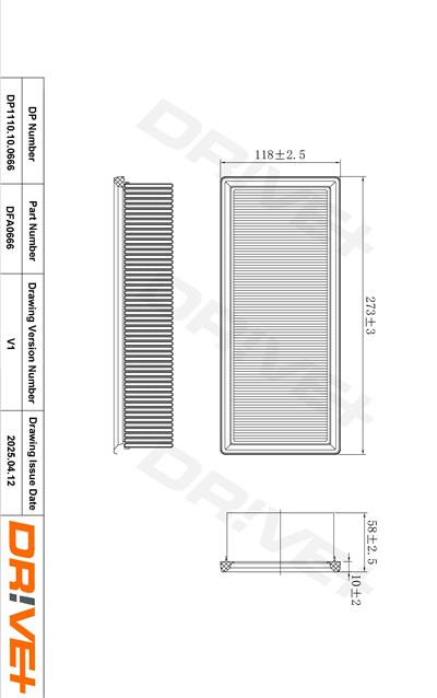 Dr!ve+ DP1110.10.0666 Číslo výrobce: DFA0666. EAN: 5907714173974.