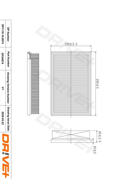 Dr!ve+ DP1110.10.0674 Číslo výrobce: DFA0674. EAN: 5907714174056.