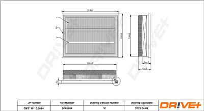 Dr!ve+ DP1110.10.0684 Číslo výrobce: DFA0684. EAN: 5907714174155.