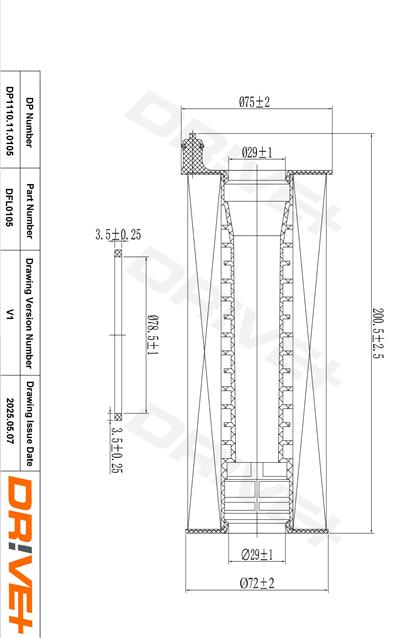Dr!ve+ DP1110.11.0105 Číslo výrobce: DFL0105. EAN: 5907714163647.