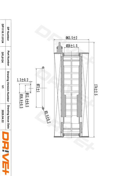 Dr!ve+ DP1110.11.0124 Číslo výrobce: DFL0124. EAN: 5907714163753.