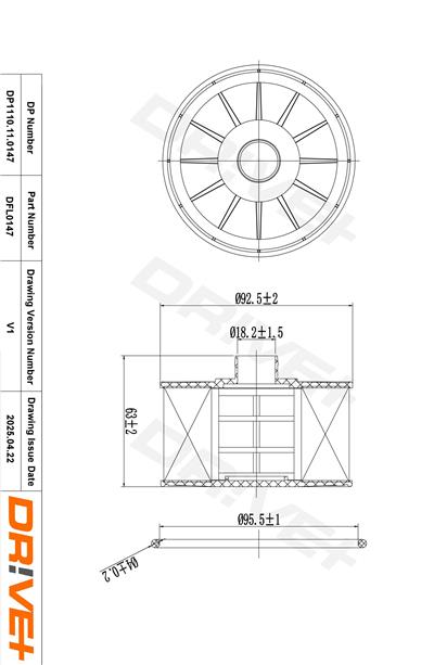 Dr!ve+ DP1110.11.0147 Číslo výrobce: DFL0147. EAN: 5907714152177.