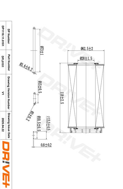 Dr!ve+ DP1110.11.0151 Číslo výrobce: DFL0151. EAN: 5907714152214.