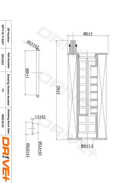 Dr!ve+ DP1110.11.0221 Číslo výrobce: DFL0221. EAN: 5907714167218.