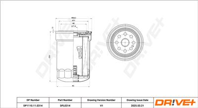 Dr!ve+ DP1110.11.0314 Číslo výrobce: DFL0314. EAN: 5907714168147.
