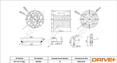 Dr!ve+ DP1110.11.0381 Číslo výrobce: DFL0381. EAN: 7630556926702.