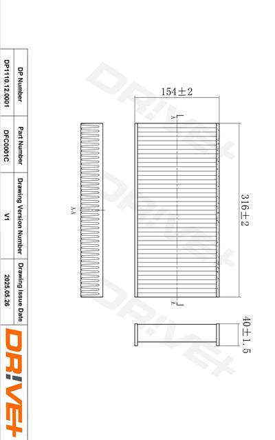 Dr!ve+ DP1110.12.0001 Číslo výrobce: DFC0001C. EAN: 5907714163142.