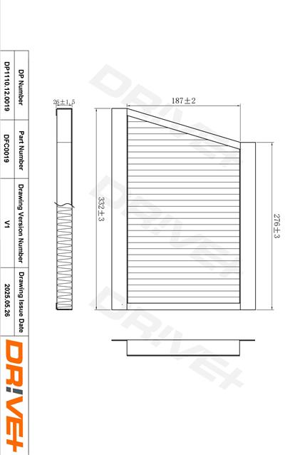 Dr!ve+ DP1110.12.0019 Číslo výrobce: DFC0019. EAN: 5907714162886.