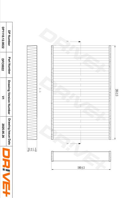 Dr!ve+ DP1110.12.0022 Číslo výrobce: DFC0022. EAN: 5907714162596.