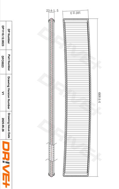 Dr!ve+ DP1110.12.0023 Číslo výrobce: DFC0023. EAN: 5907714162770.