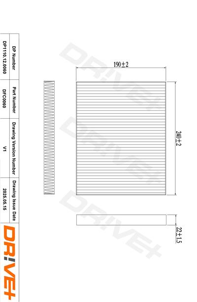 Dr!ve+ DP1110.12.0060 Číslo výrobce: DFC0060. EAN: 5907714162800.